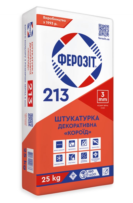 Ферозіт 213/25 Штукатурка декоративна «Короїд» 3 мм
